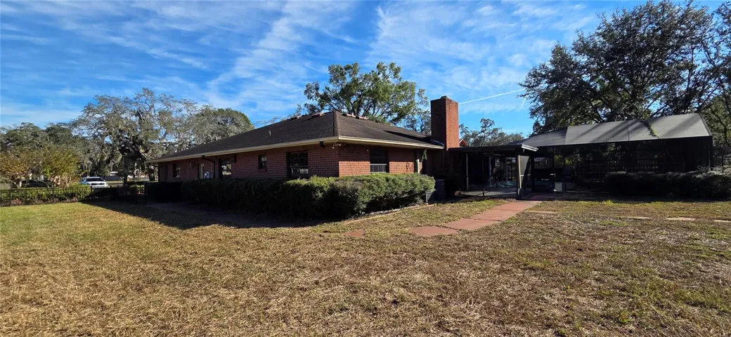 Side and rear of home