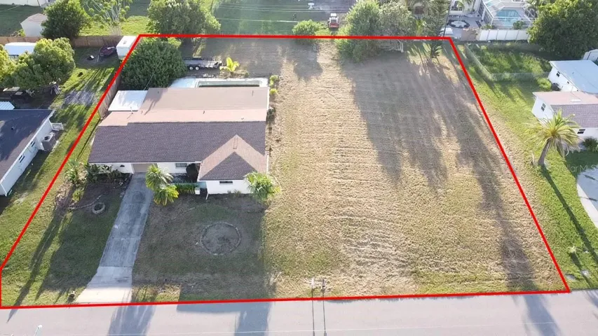 Aerial View of the Property For Sale highlighted.