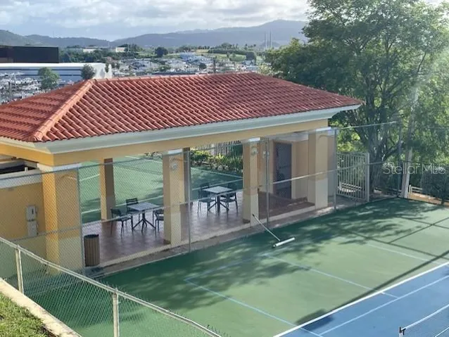 Gazebo next to courts