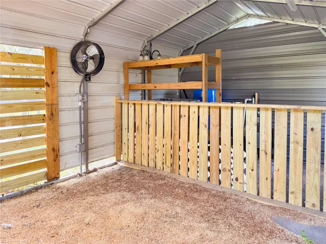 Additional storage on other side of stall