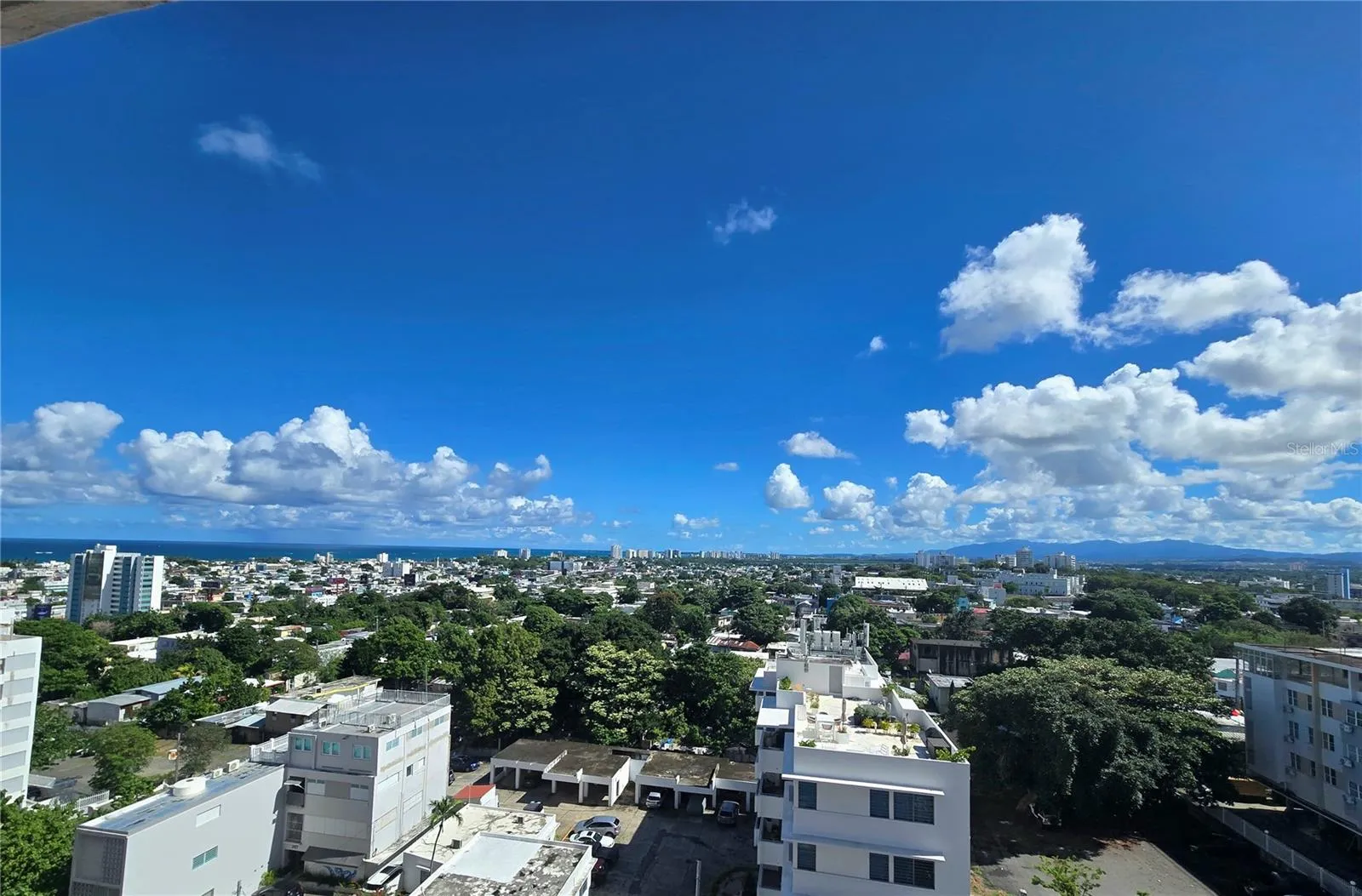 The view facing fully east.