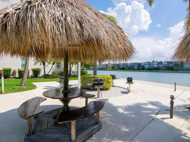 Common area and community tiki picnic area