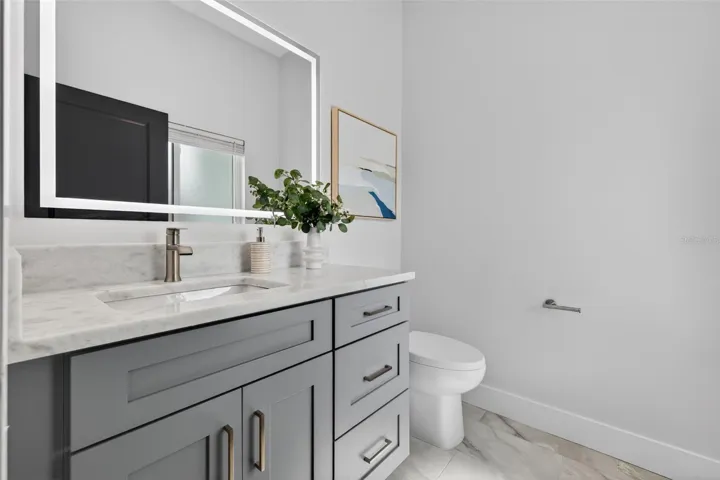 Downstairs half bath
