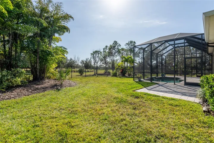 Backyard fully fenced