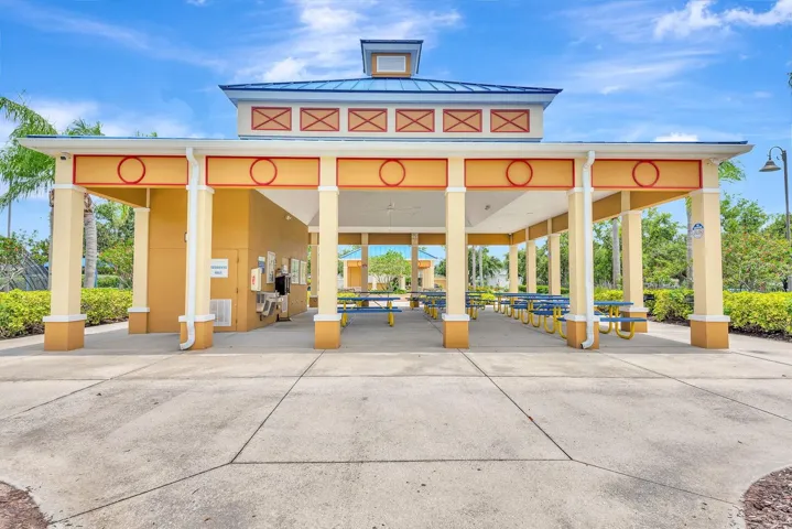 Pavilion with tables