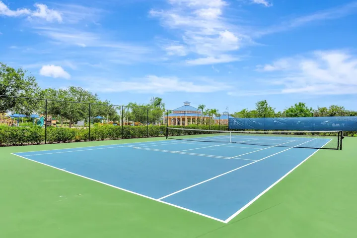 Tennis Courts  - lines have been painted to play on Pickleball court