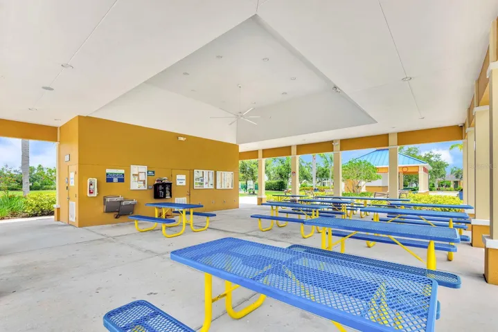 Pavilion with tables