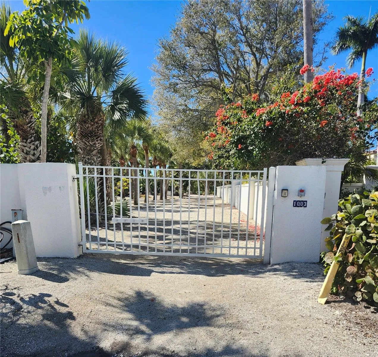 Gated community beach access.