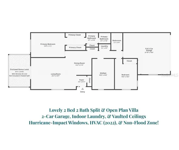 You'll love the soaring vaulted ceilings, & updated kitchen in this spacious split & open plan~