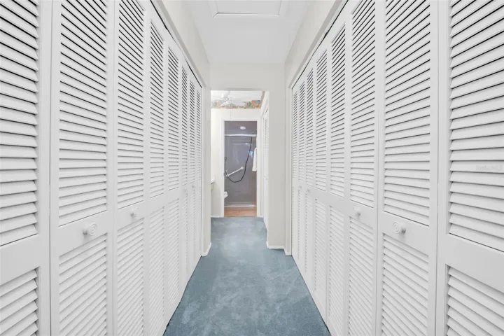 Abundant closet space~