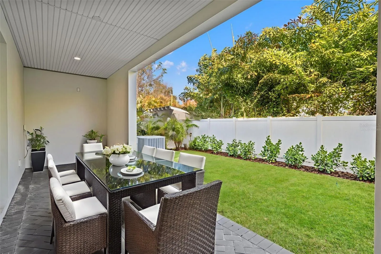 *virtually staged, 1st floor back porch and yard