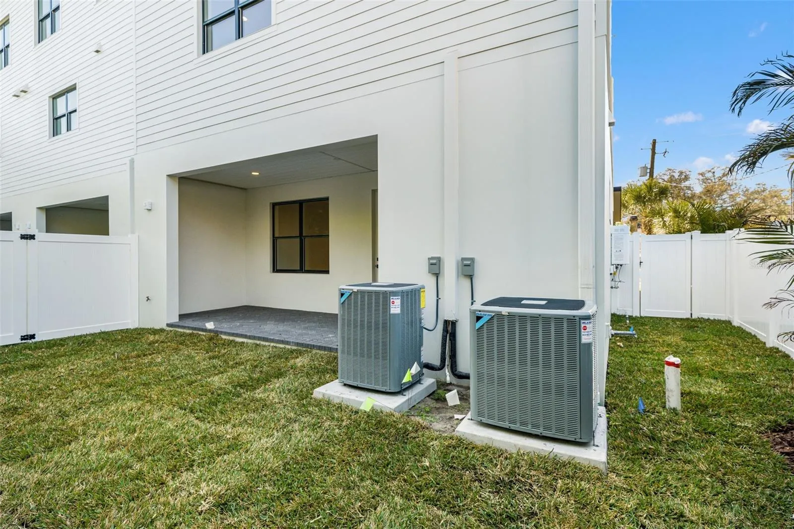 private, fenced backyard
