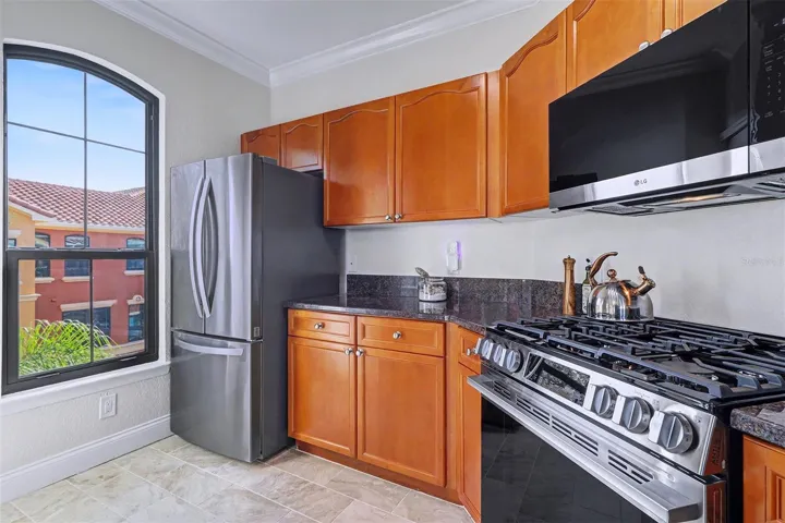 Solid wood cabinetry with all new stainless steel appliances