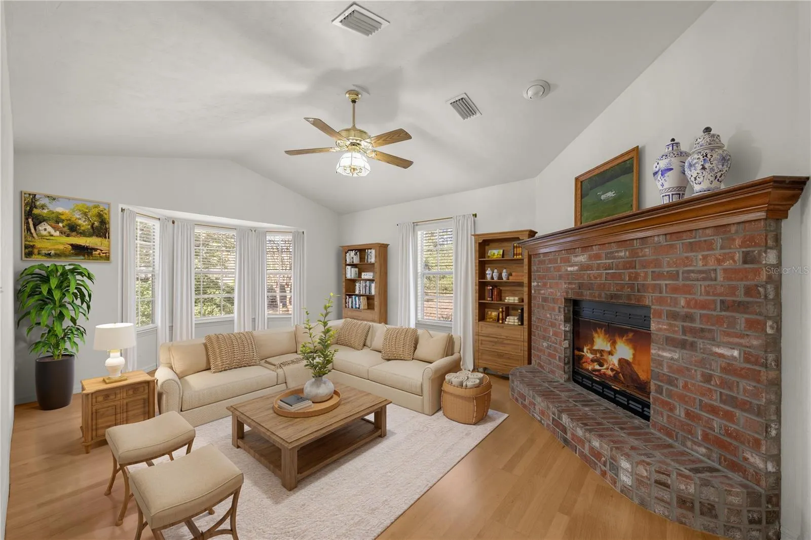 Staged living room