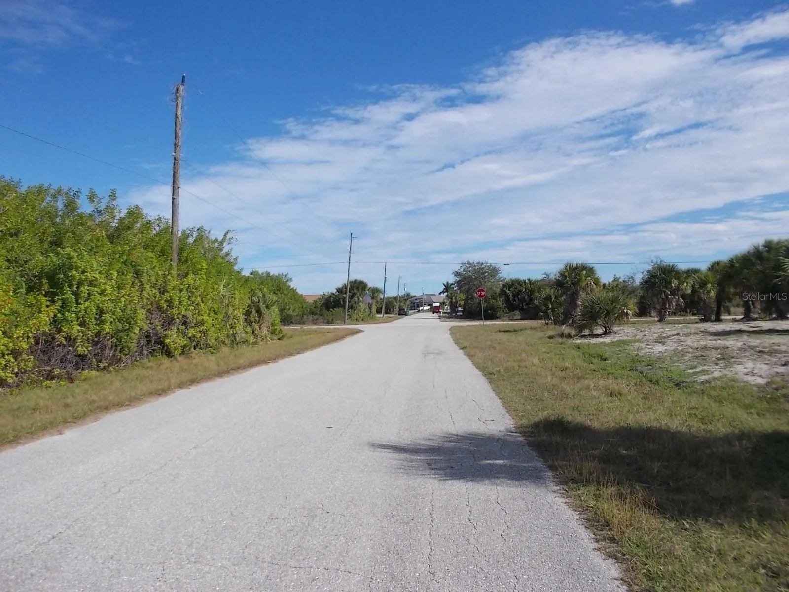 Looking East up the street