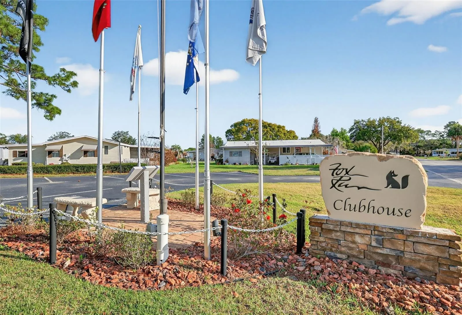Entrance to Clubhouse Parking