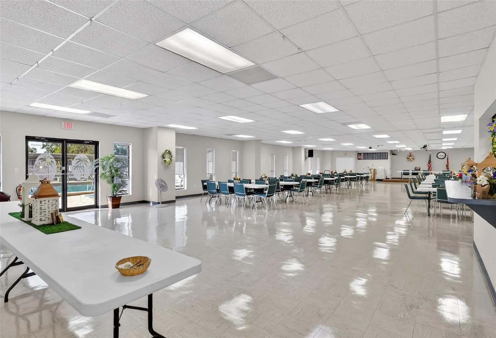 Banquet/Cafeteria area inside Clubhouse