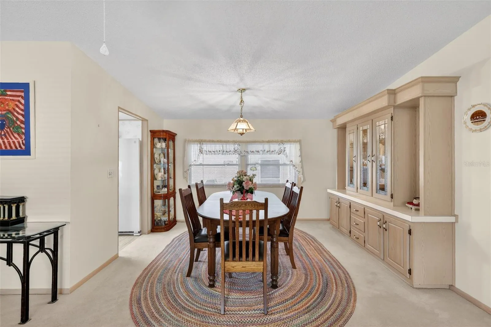 Dining Room with Built In Cabinets