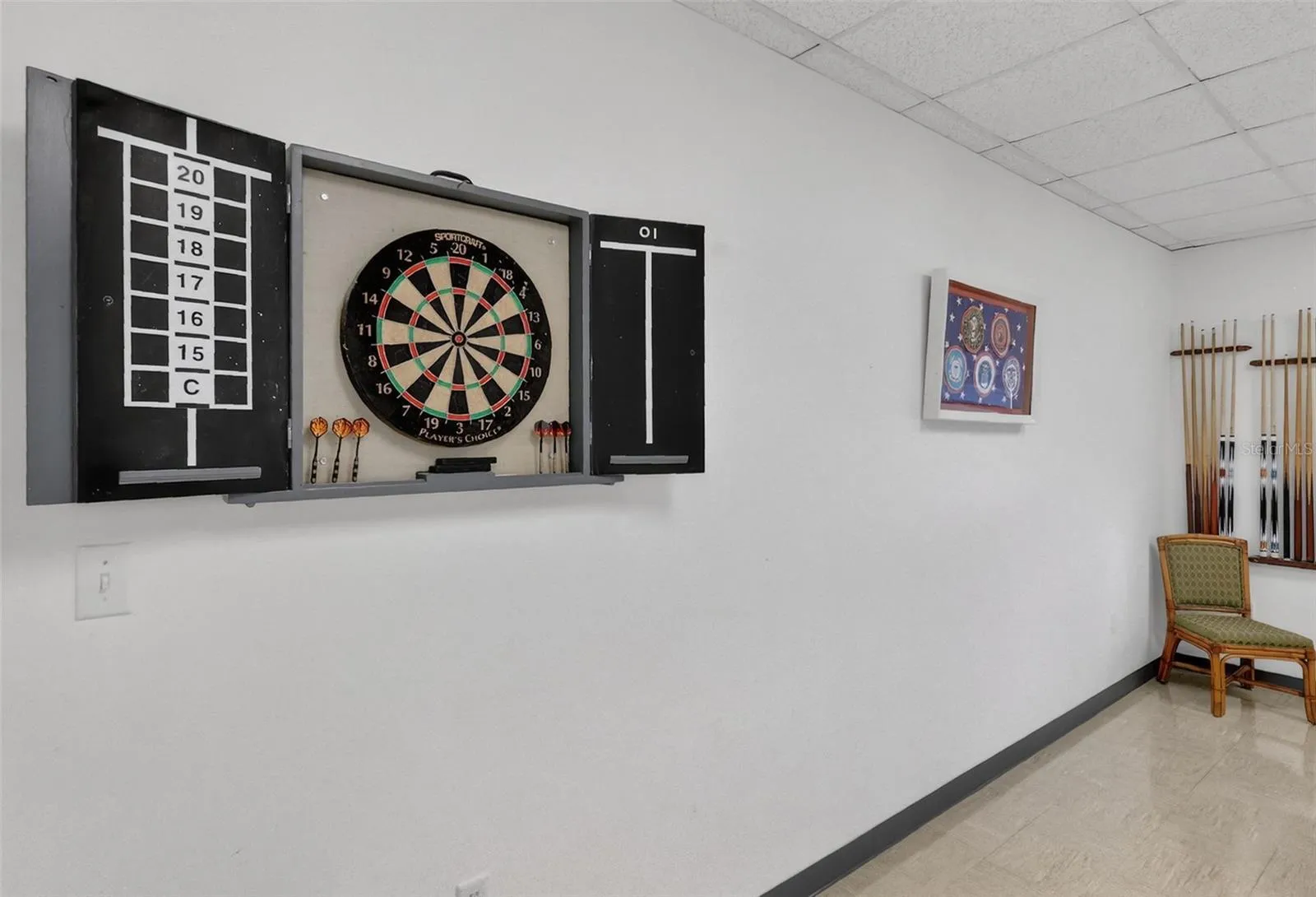 Darts inside Clubhouse
