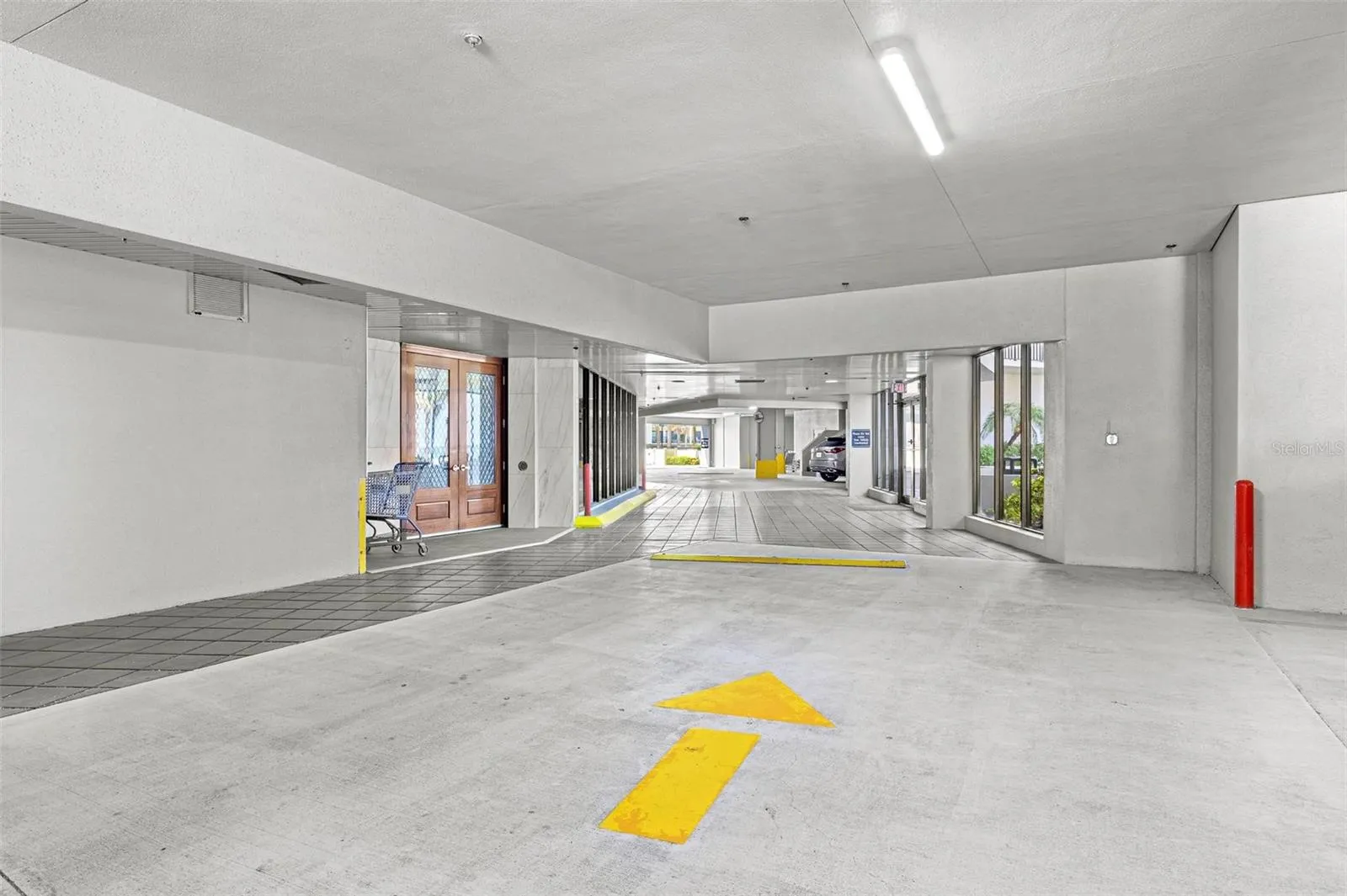 under building drive through / lobby drop off