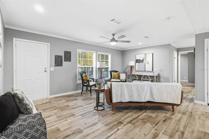View of living room from dining room