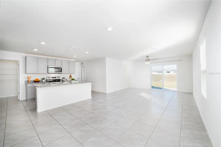 Dining Room, Kitchen, and Living Room