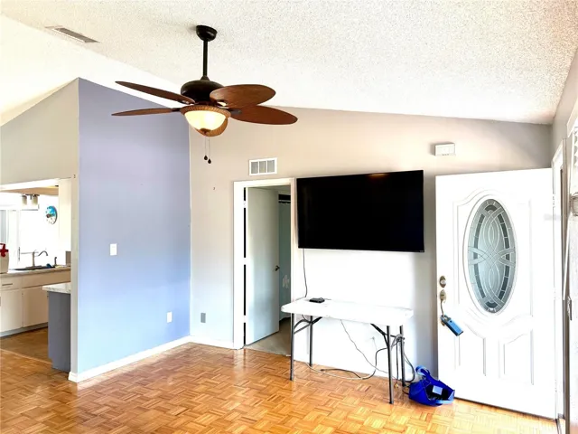 Living Room with vaulted ceilings