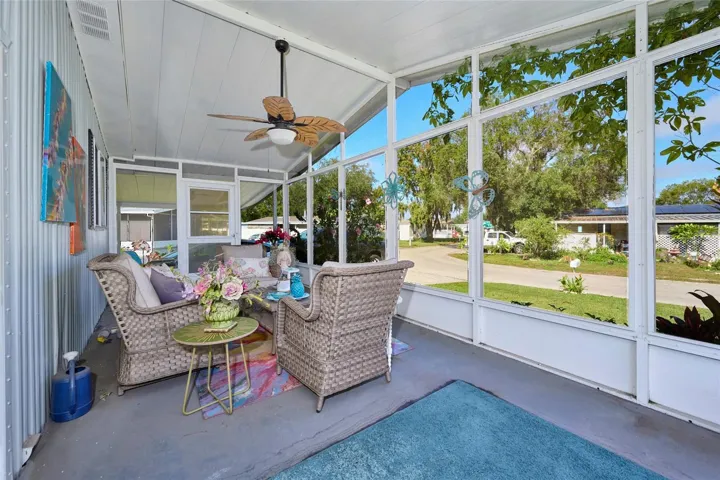 Large screened front porch