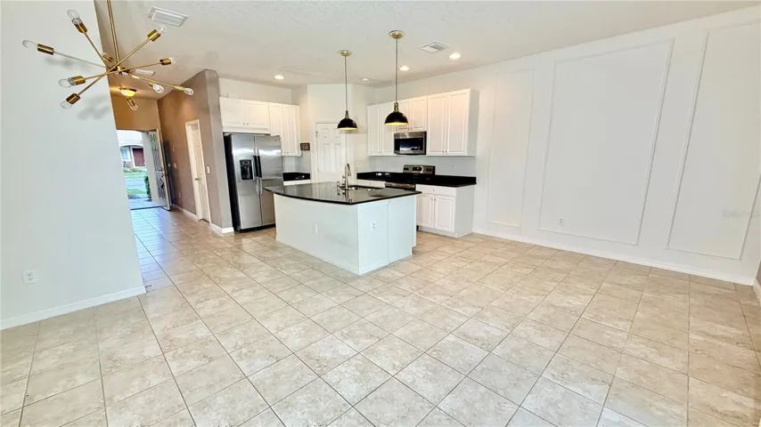 Living room and kitchen view