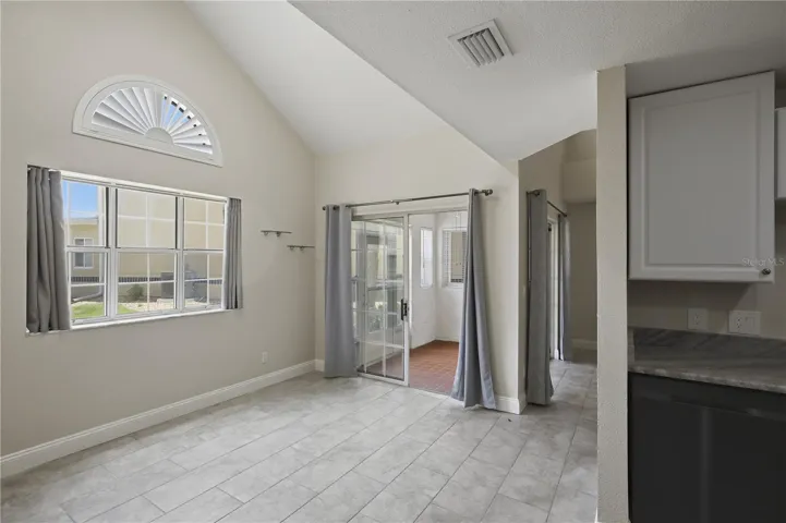 Breakfast area leading to the screened porch