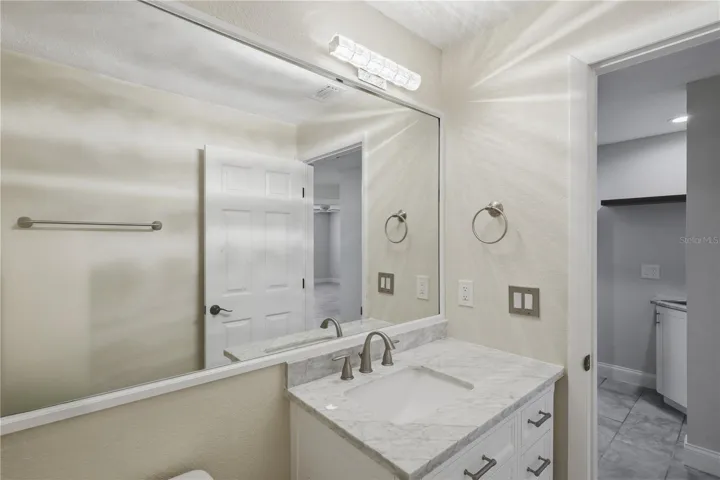 Main level powder room