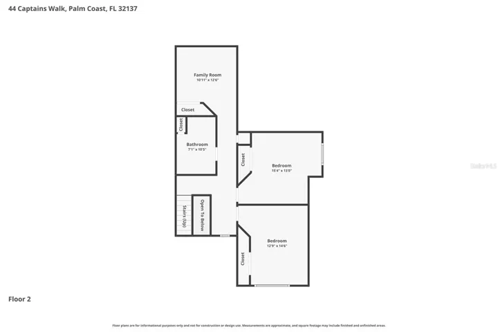 Upstairs floor plan