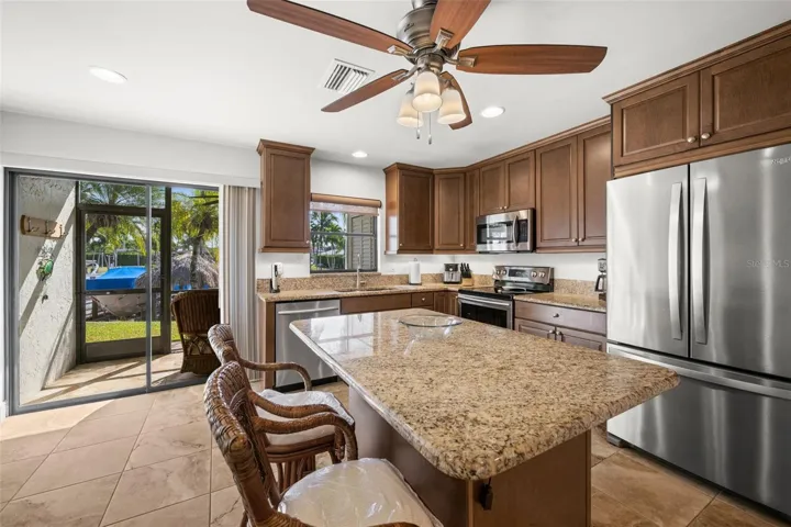 Seating at the breakfast bar for your guests