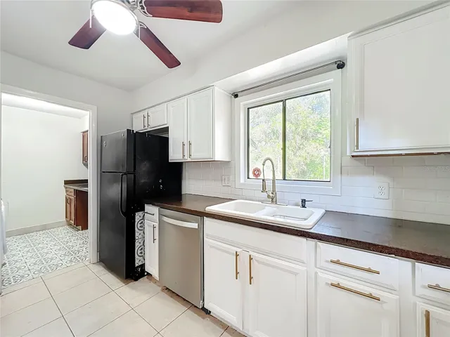 Kitchen with Laundry Room View