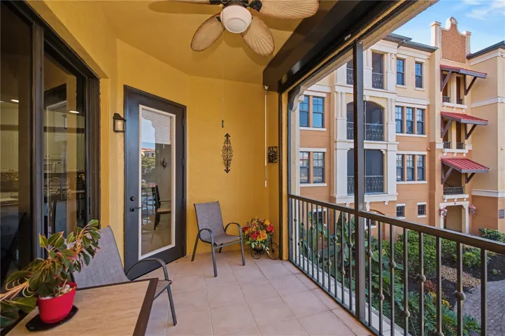 listen to the gentle waterfront breezes on this screened patio