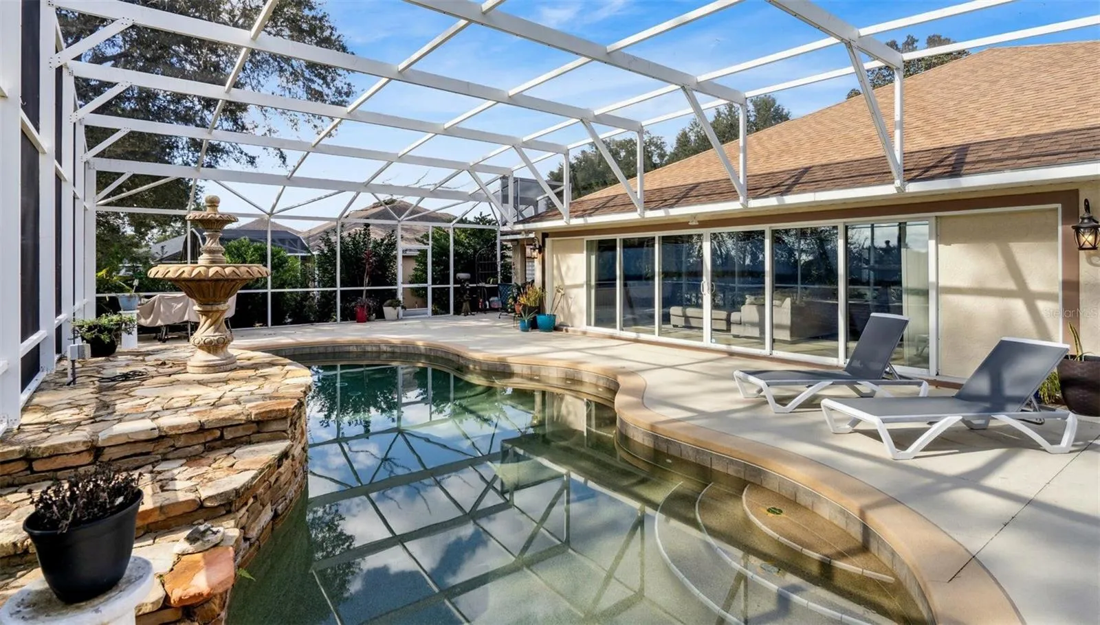 Screened in Pool area.