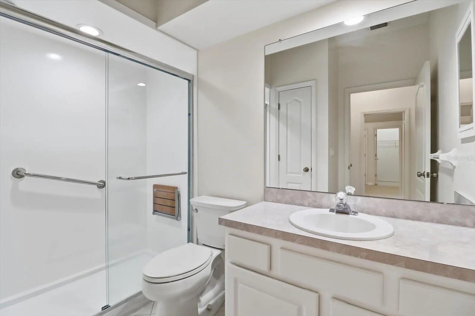 Guest Bathroom... NEW Shower Enclosure w/ Glass Shower Doors