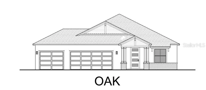 Front with 3 car garage