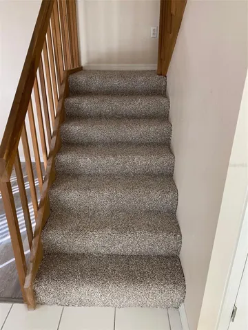 New carpeting on the stairs