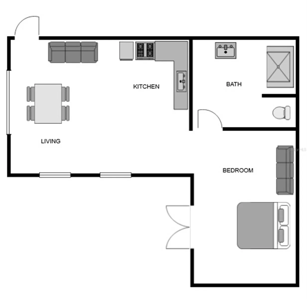 Casita Downstairs Floor Plan
