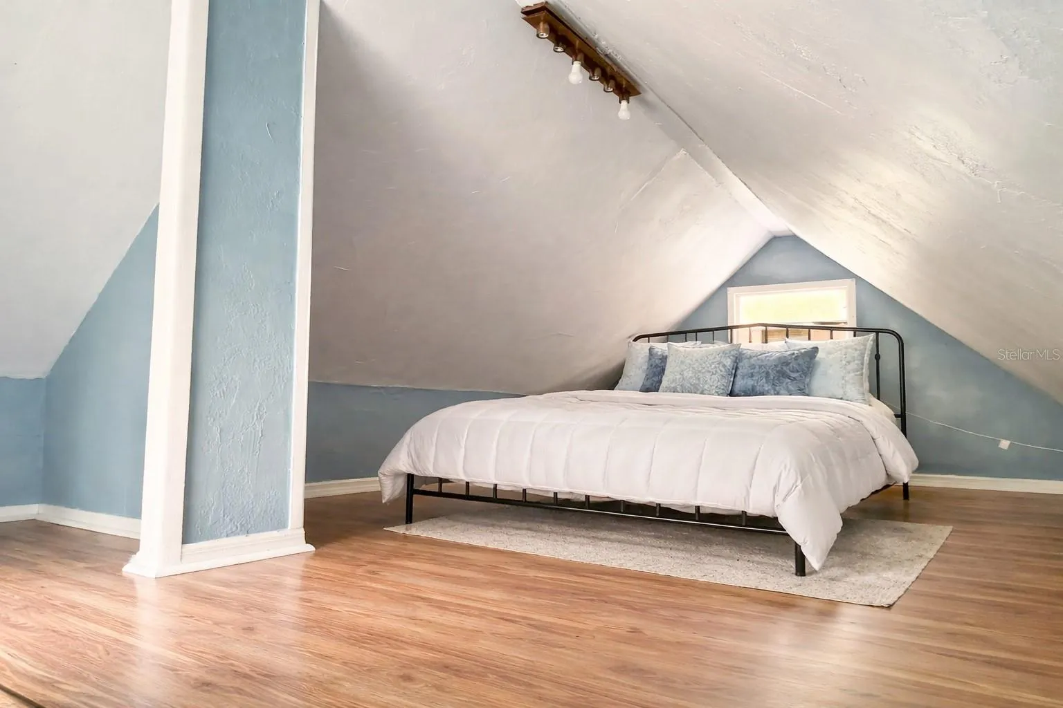Virtual Staged Loft Bedroom