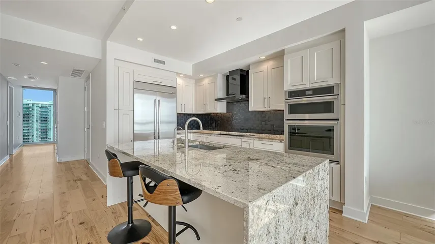 bar stools at the kitchen island