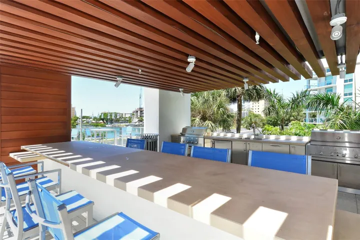 bar-grill area on the pool deck
