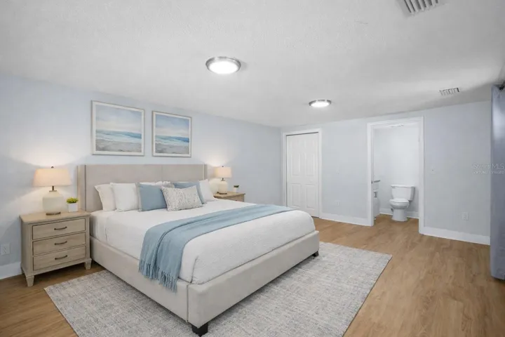 Master bedroom virtually staged