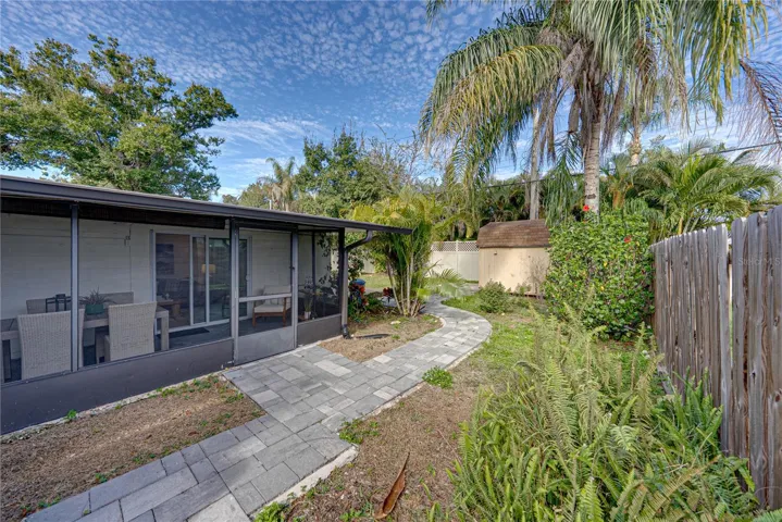 Side Yard with Walkway to the Rear Yard