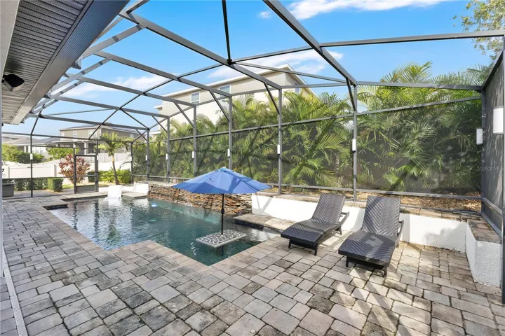 Solar heated, salt water Pool