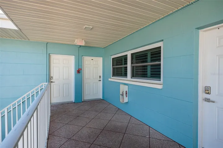 Unit has 2 doors. Left is primary bedroom, right is main door.