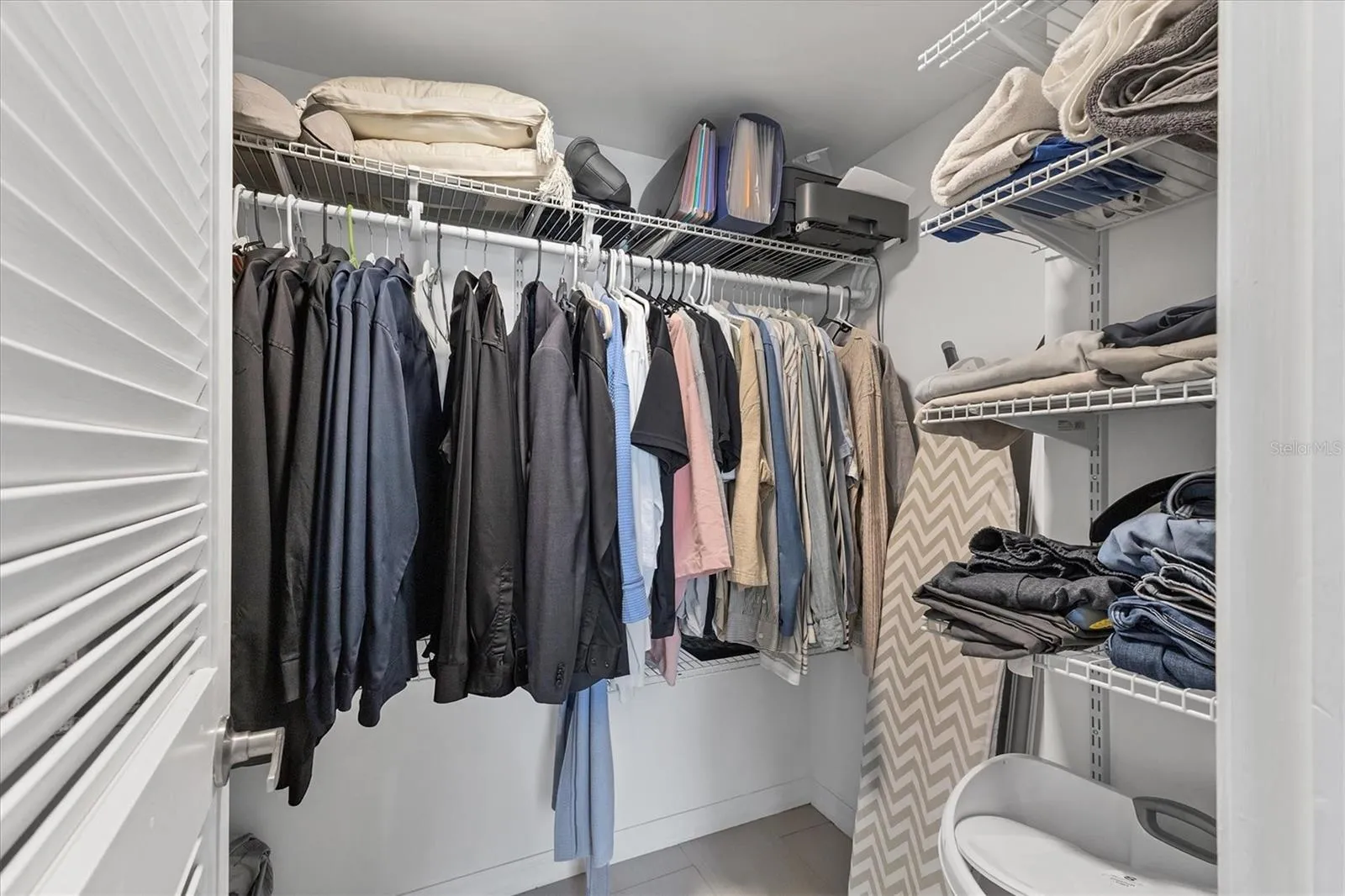 Walk in closet with built ins
