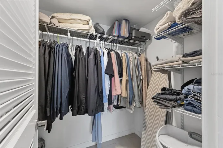 Walk in closet with built ins