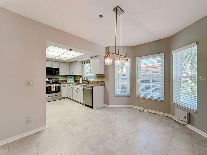 Conveniently located dining room